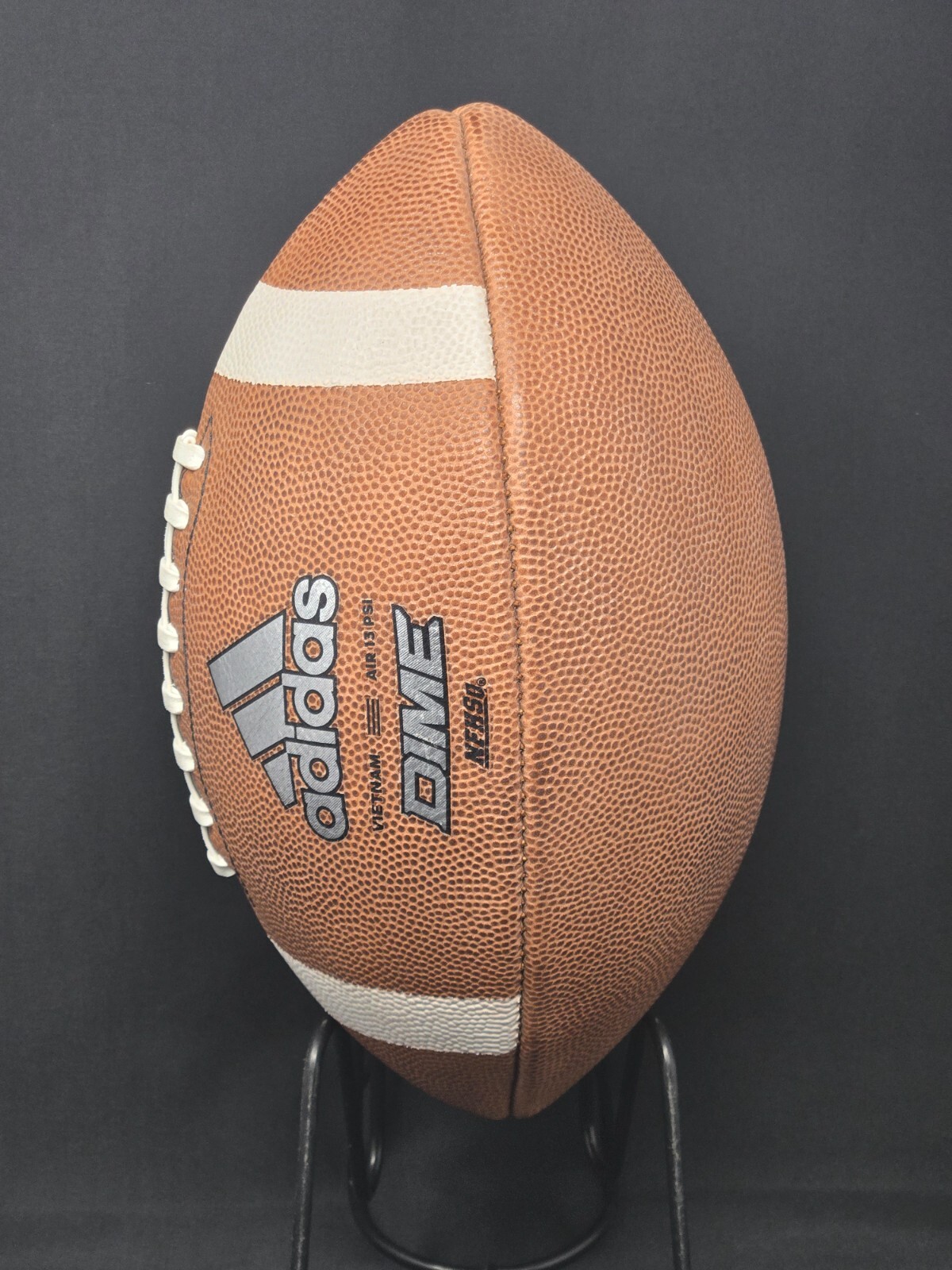 Adidas DIME Football Silver NFHS Official Size Leather Made in USA CL6491 NEW