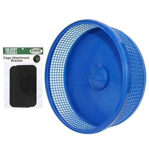 Silent Runner Pro Sugar Glider Exercise Wheel Blue With Attachment Durable
