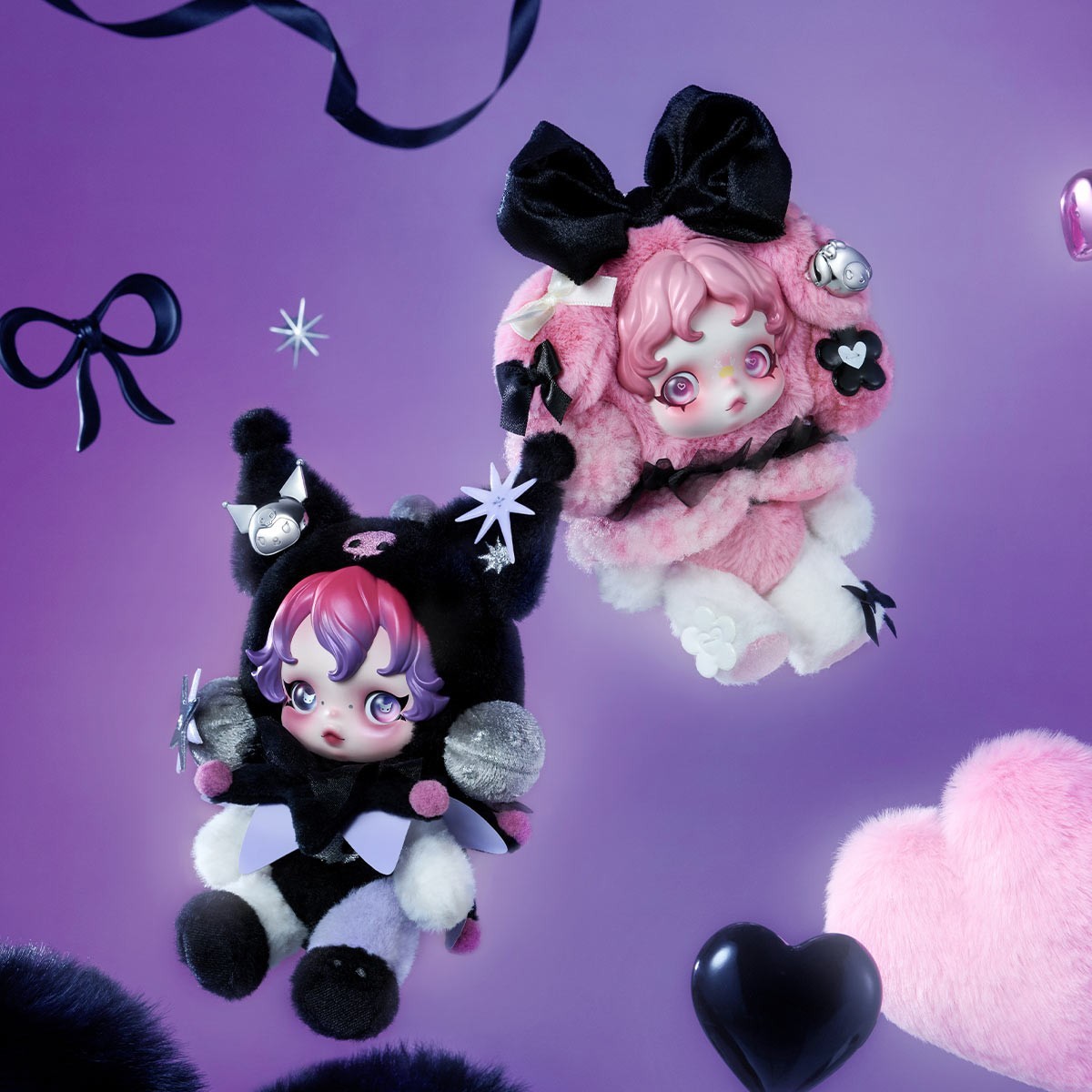 Pop Mart SKULLPANDA × MY MELODY Plush