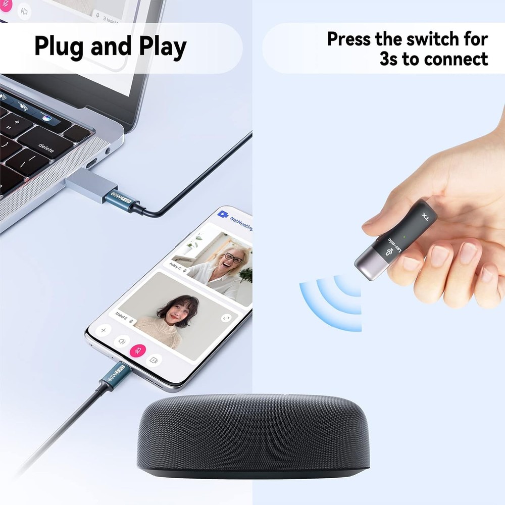 Conference Speakerphone 10 AI Mics 360