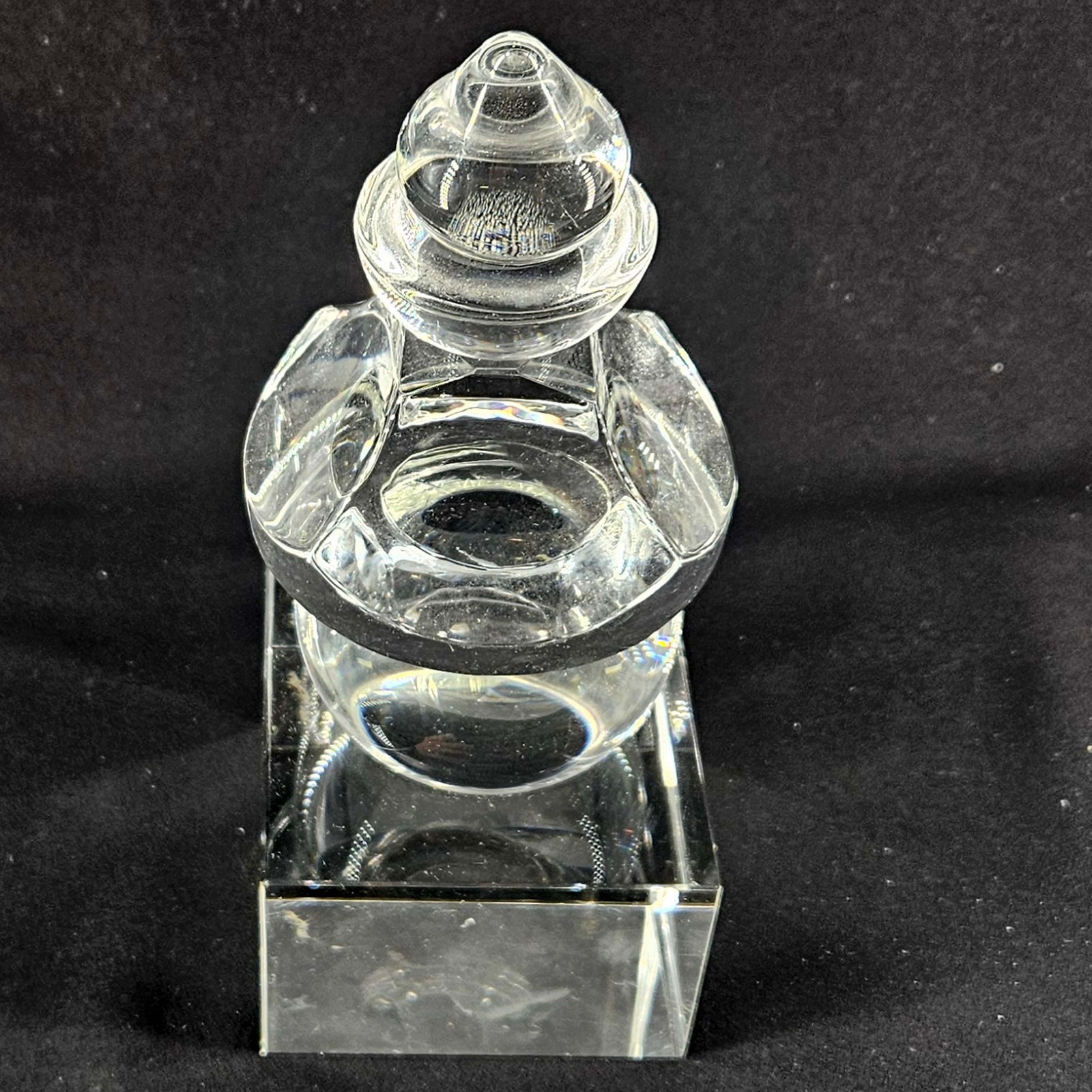 Crystal Buddhist five element stupa gorinto figruine 8"