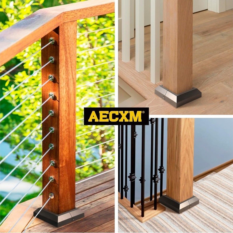 Deck Post Base Cover Aluminum Waterproof Rustproof Easy Install Skirts 4Pack New
