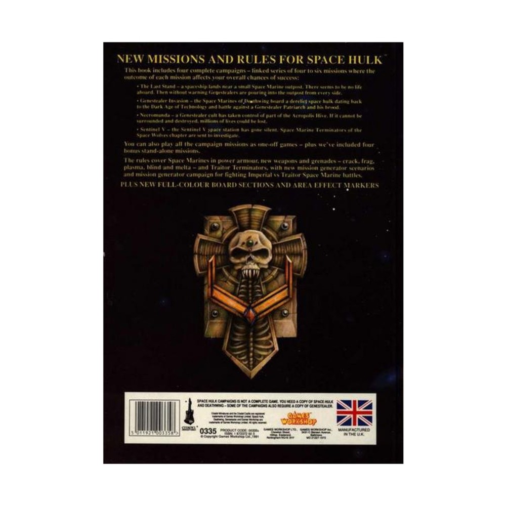 Space Hulk Campaigns (HC) VG+/NM