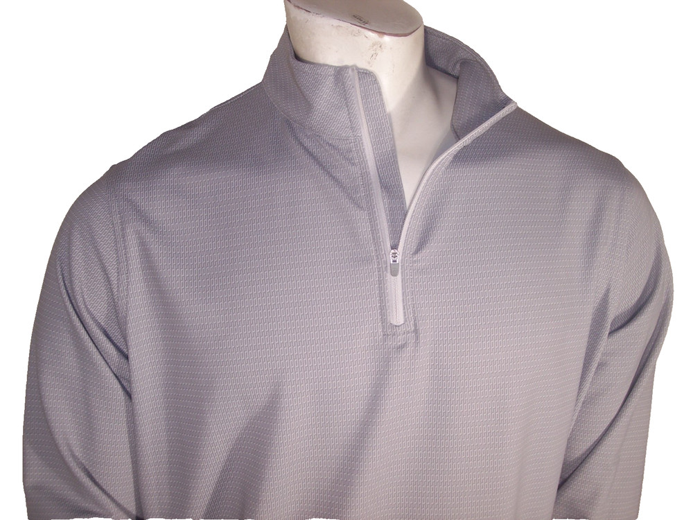 New Peter Millar Mens Large Grey Stretch Pullover Commonwealth National