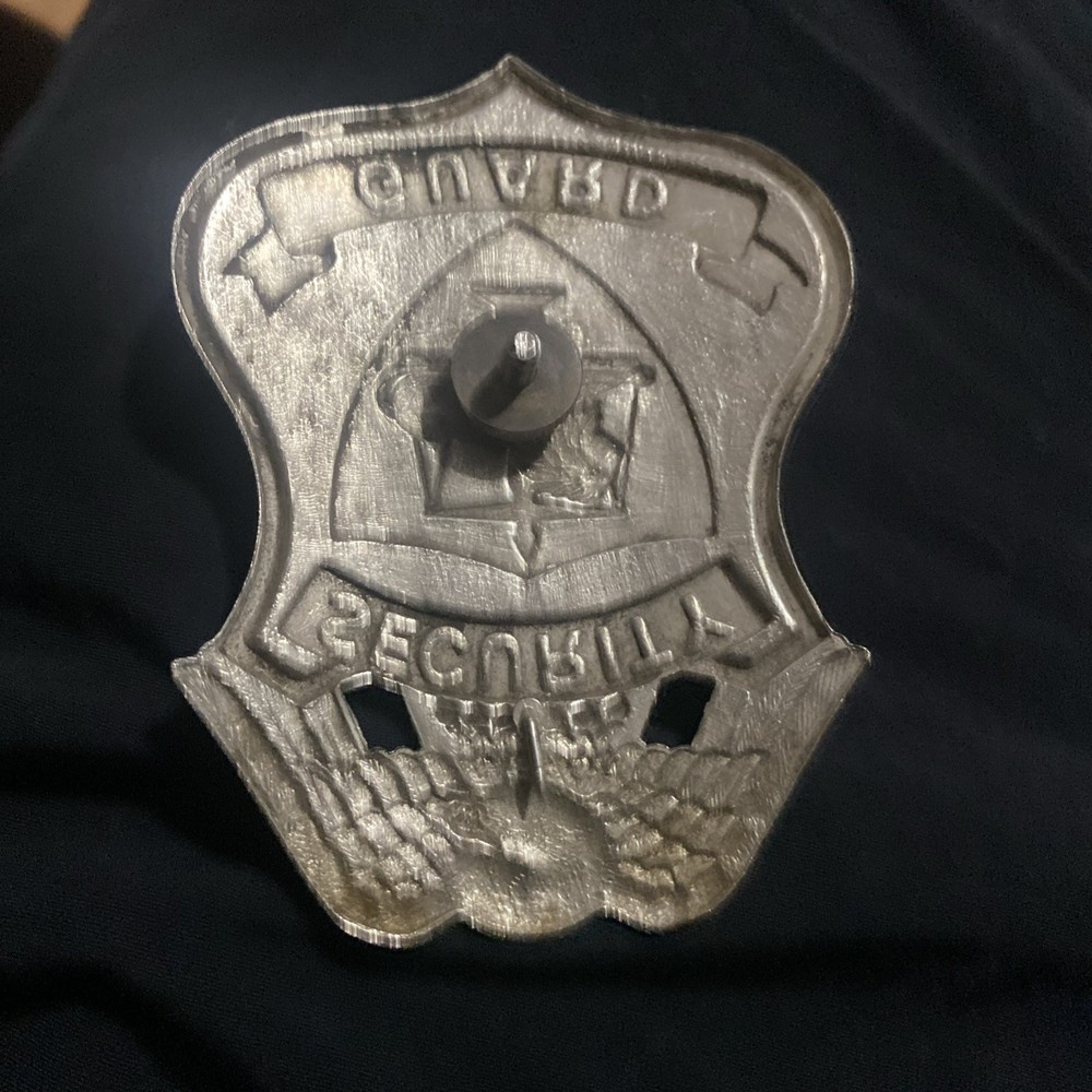 Vintage security guard badge