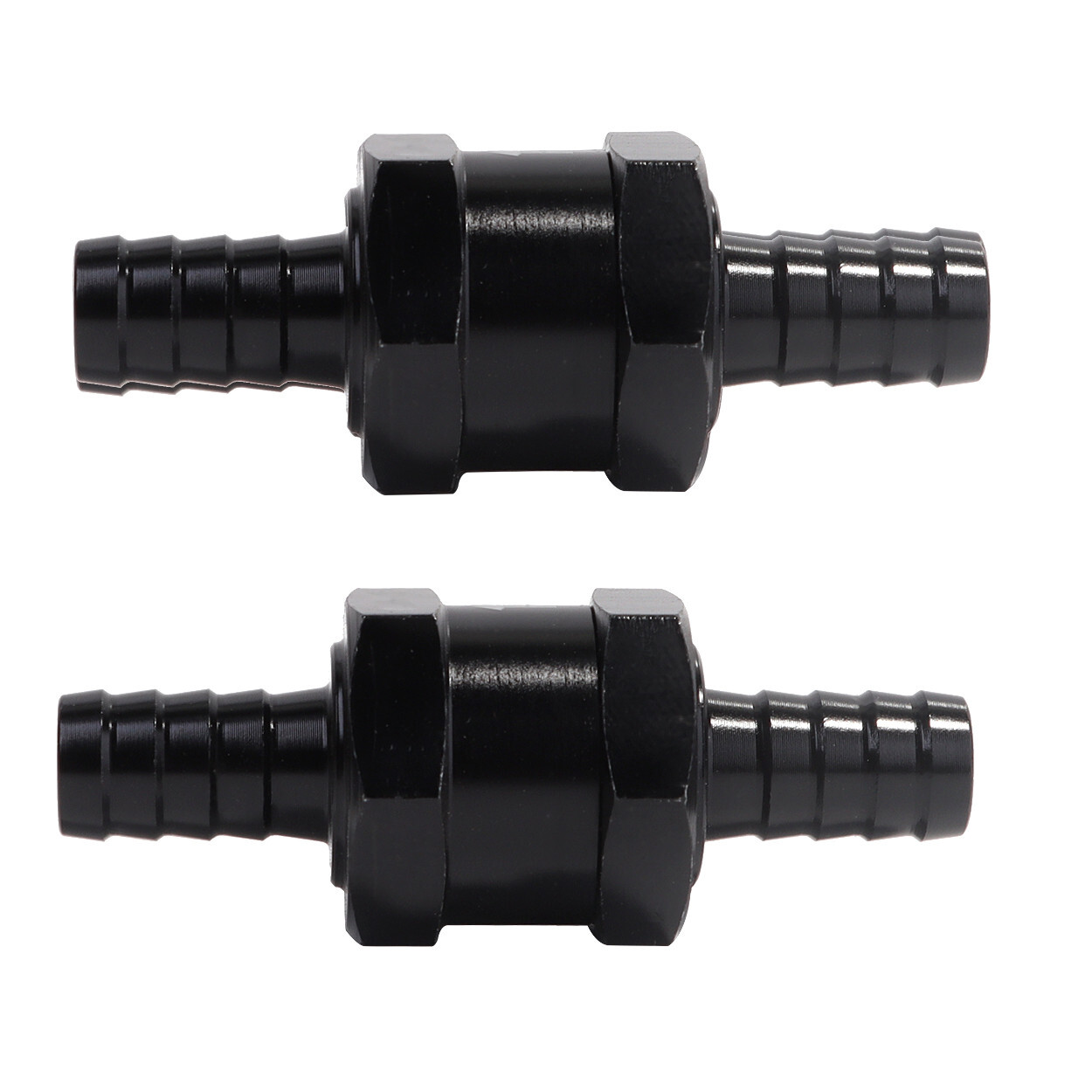 5/16" Fuel Check Valve One Way Inline Non Return Diesel Gasoline Black 8mm 2Pcs