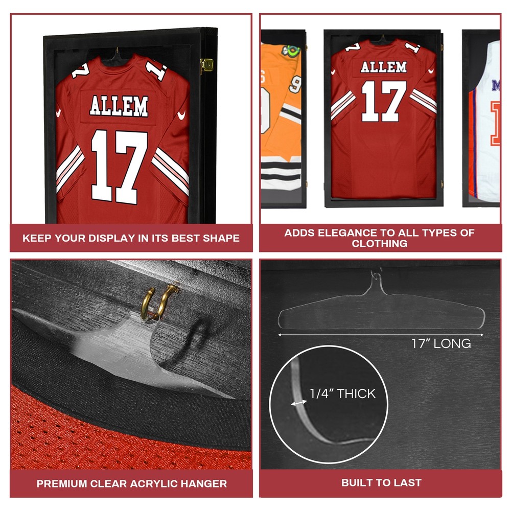 PENNZONI Clear Acrylic Hanger - Jersey Display Hanger