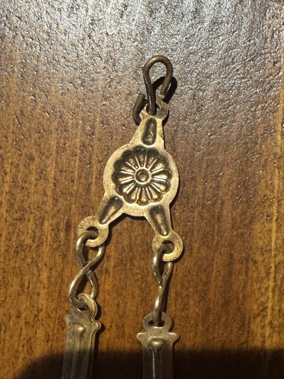 Antique Bar & Link Chains (2) Kerosene Lamp Hanging Oil VERY UNIQUE & RARE 15”