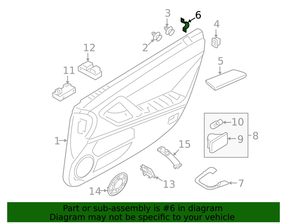 Genuine Nissan Armrest Bracket 80986-JF00A