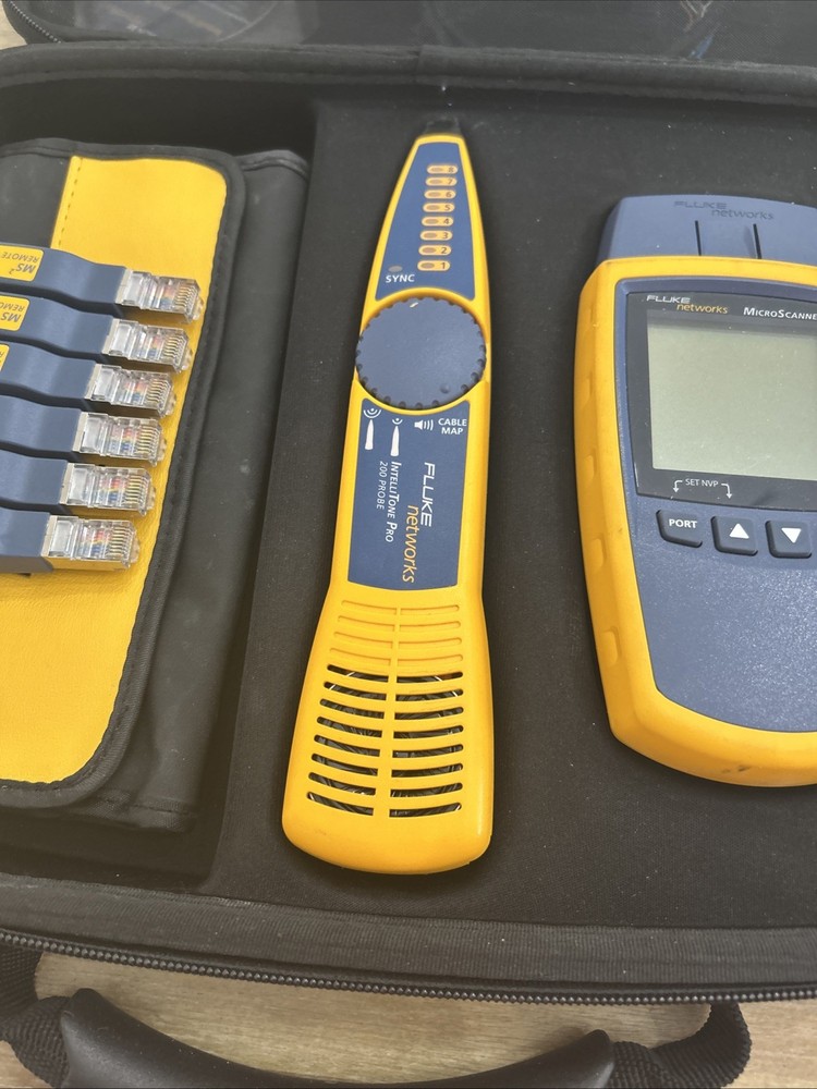 Fluke Networks Microscanner2 Cable Verifier Tester Kit MS2-100 Intellitone Pro 2