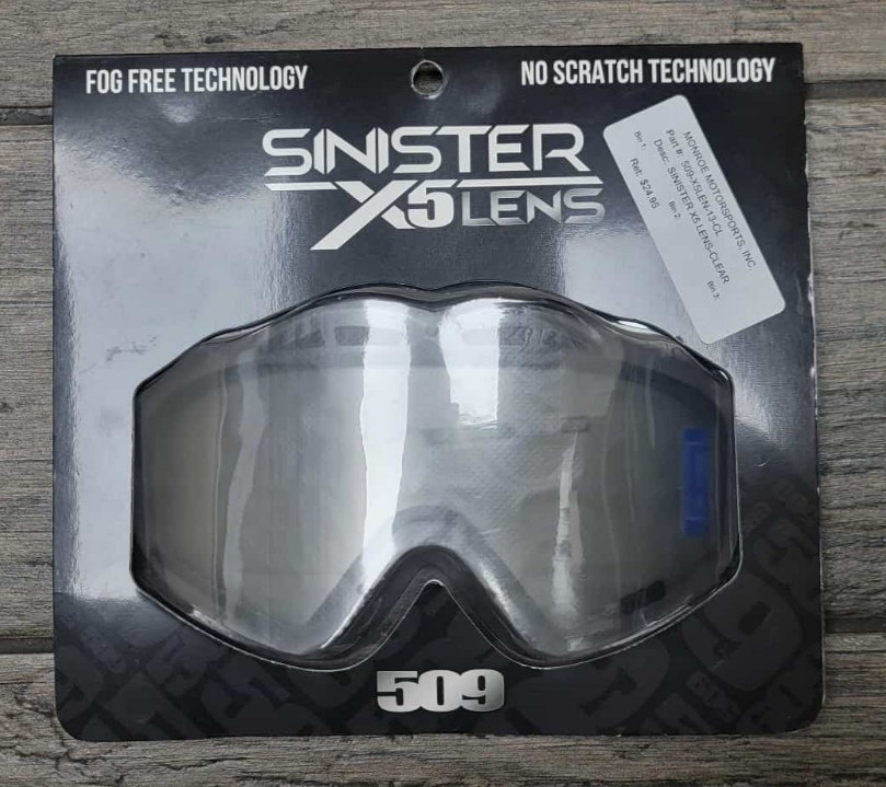 509 SINISTER X5 REPLACEMENT LENS-CLEAR