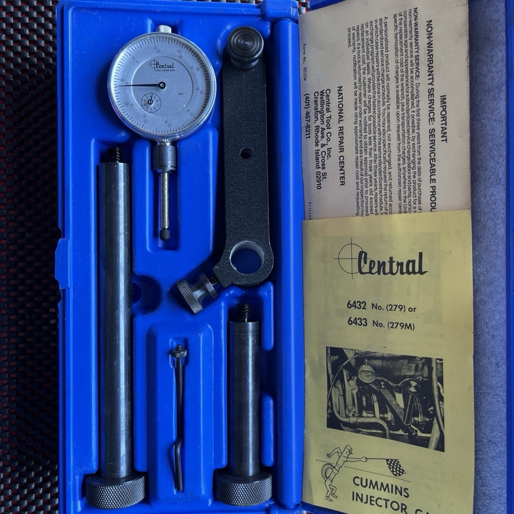 Central Tools Cummins Injector Gauge 6432 6433
