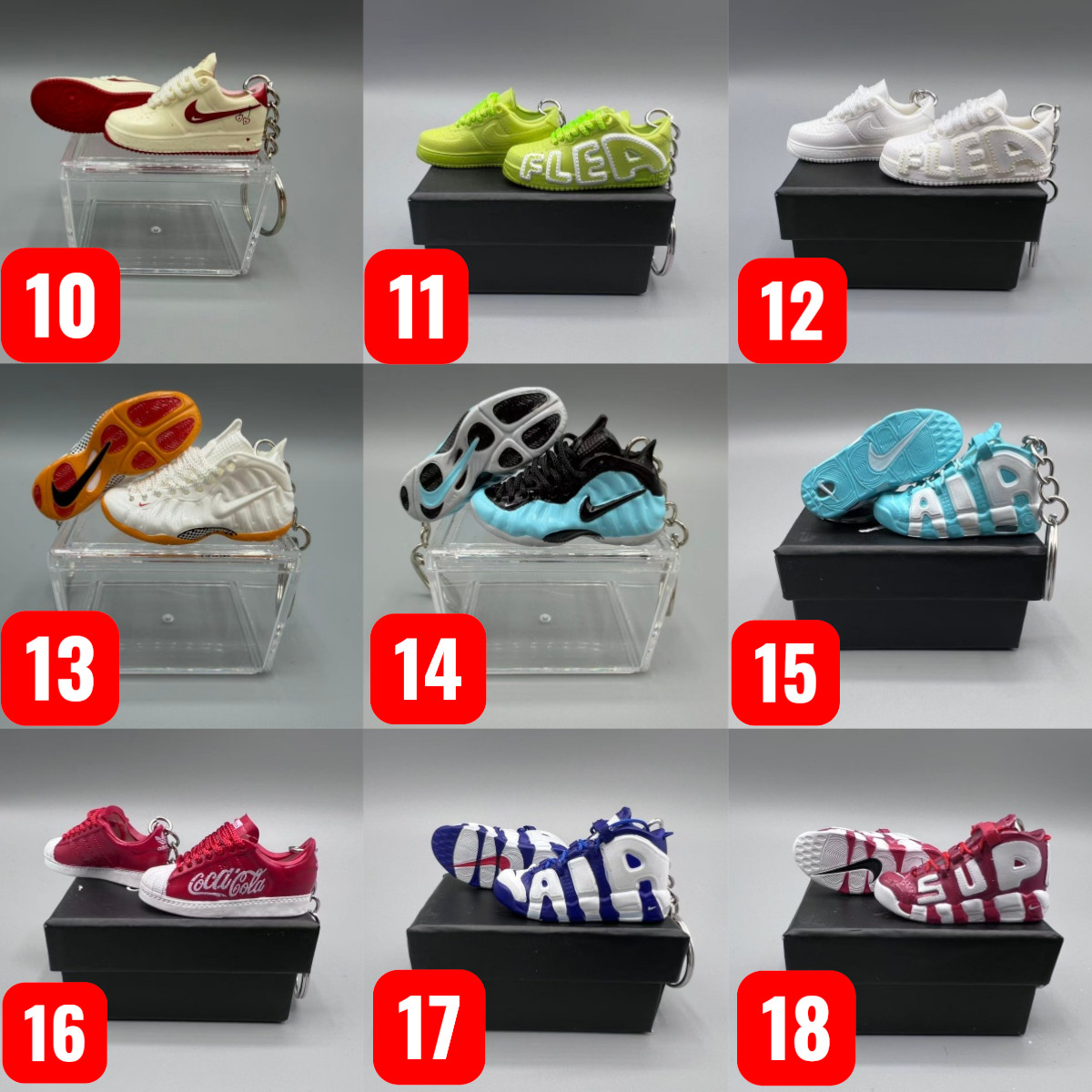 45 Mix Variety Styles Sneaker Keychain Mini Shoe Keychain With Box