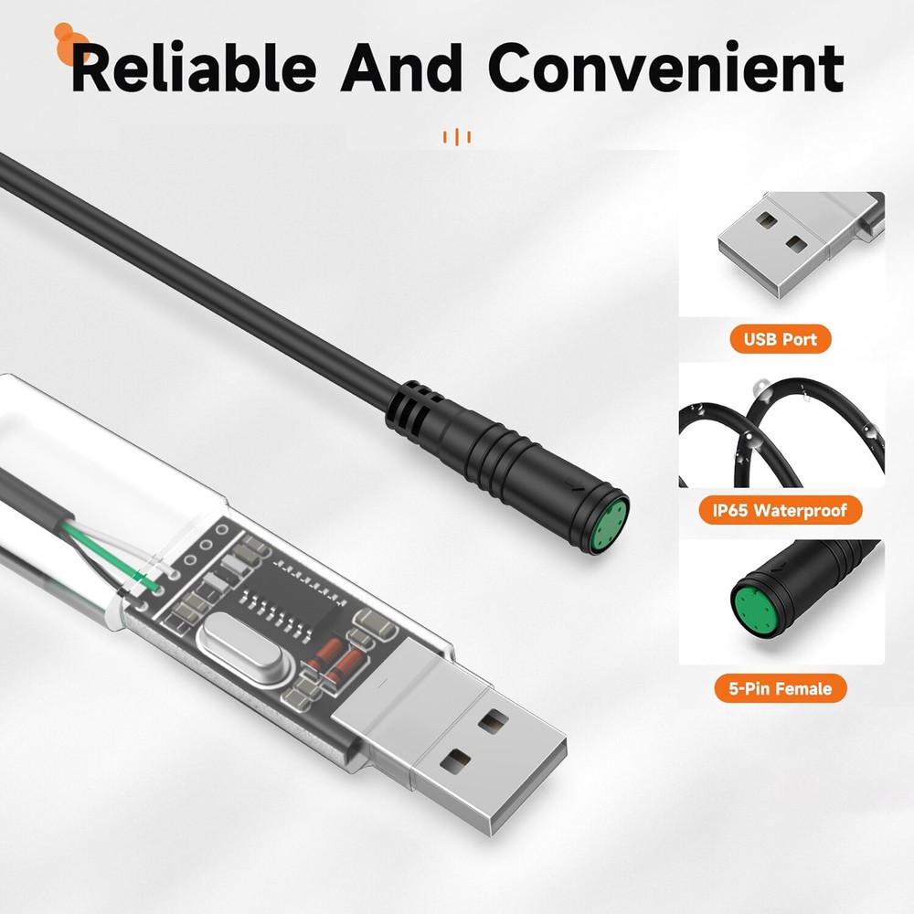 Ebike Usb Programming Cable For 8Fun / Bafang BBS01 BBS02 BBSHD Mid Drive Motor