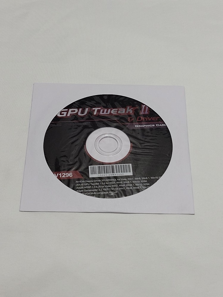 Genuine ASUS GPU Tweak II 2 and Driver CD V1320 Software Disc 💿