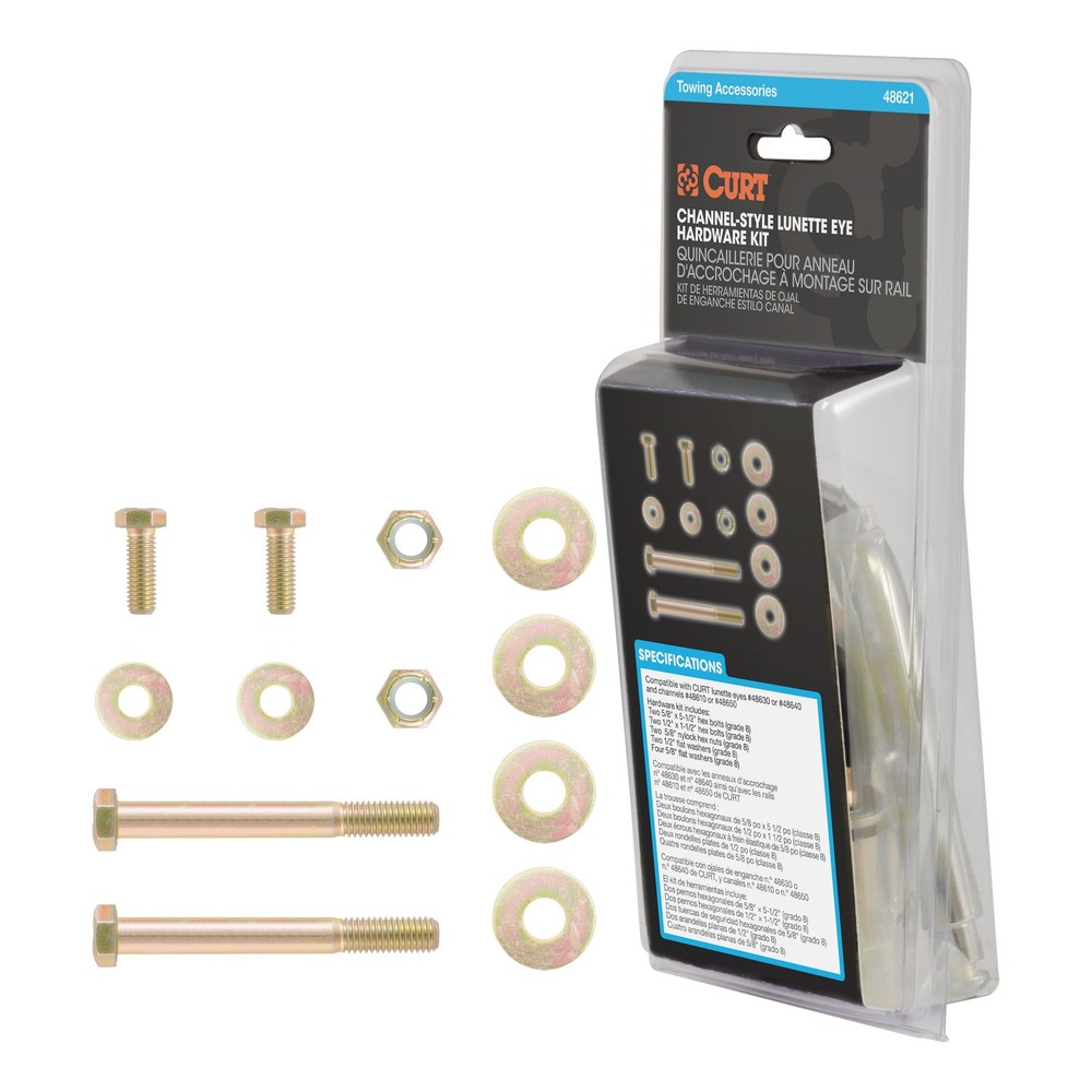 Curt-Channel-Style Lunette Ring Hardware Kit