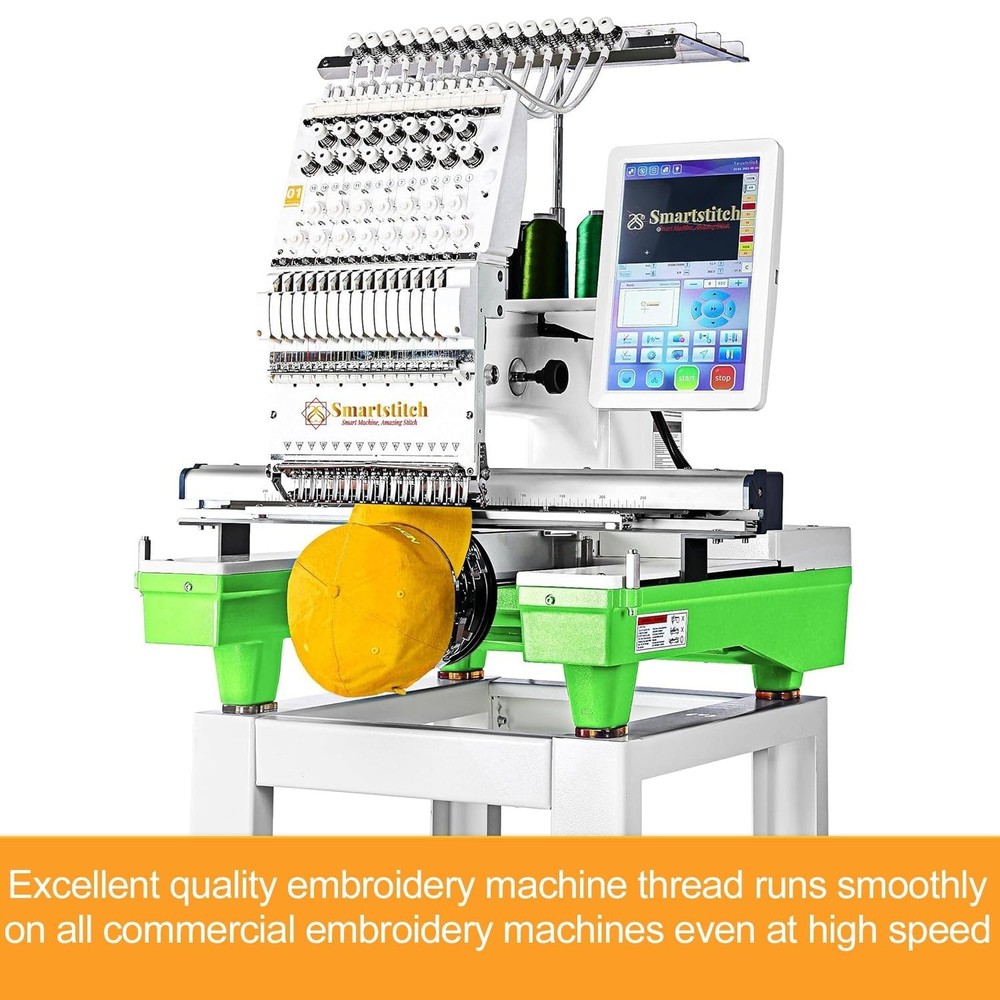 New brothread - Single Huge Spool 5000M Each Polyester Embroidery Machine Thr...