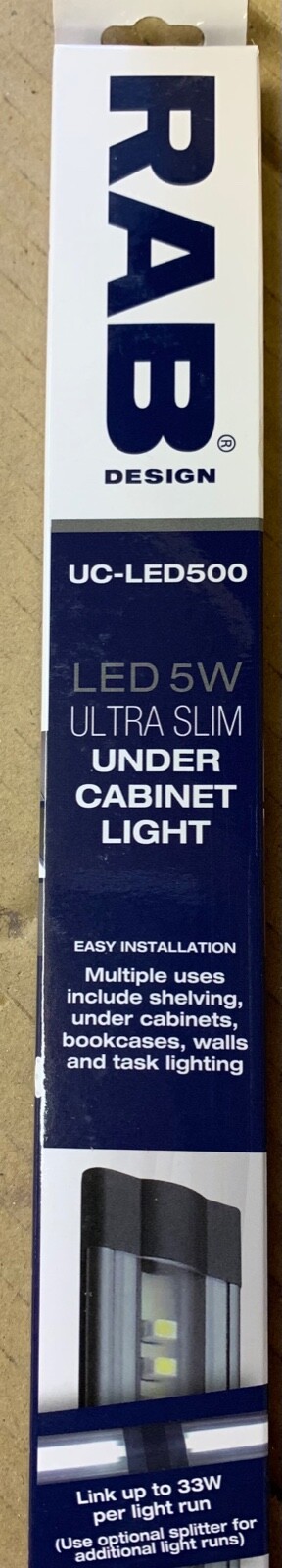 Rab UC-LED500-WW Under Cabinet Fixture 5W 500 Lumens A (120V) Warm White 088876