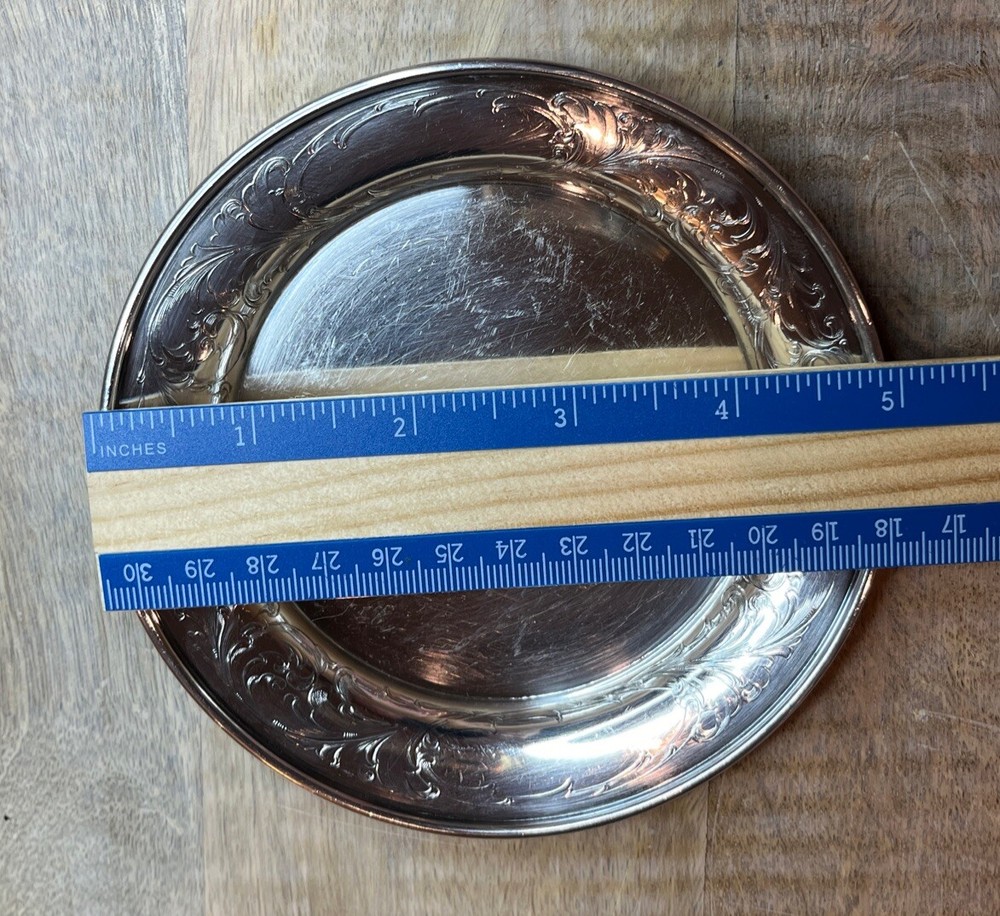 Vintage Reed & Barton Silverplate Scrollwork Candy Nut Trinket Dish N285