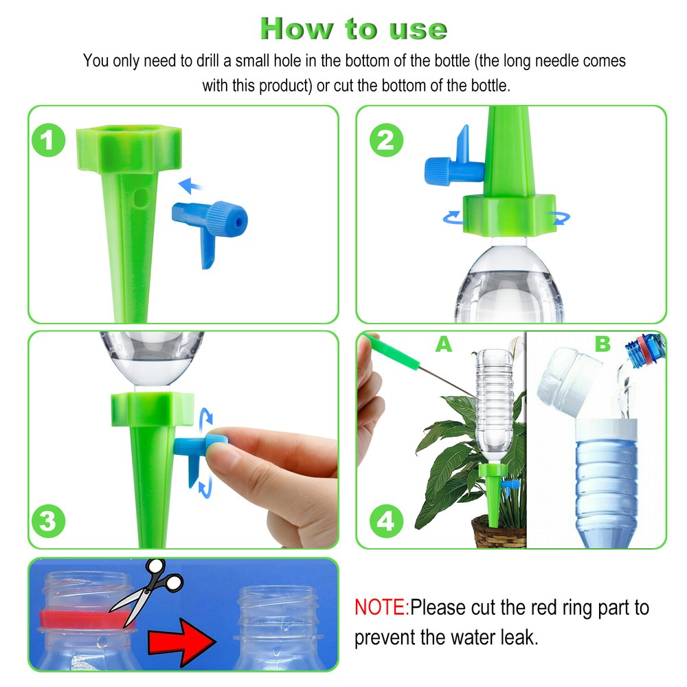 12/24PCS Self Watering Automatic Plant System-Drip Irrigation Garden Tools