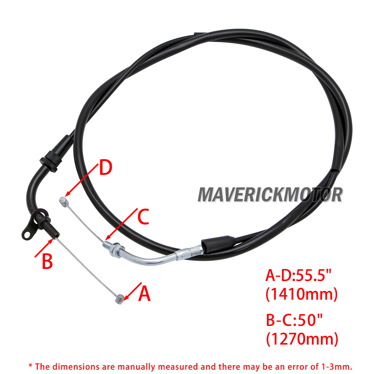 Extended Clutch Cable Throttle Wire For Yamaha V-Star XVS / DS 400 650 DragStar
