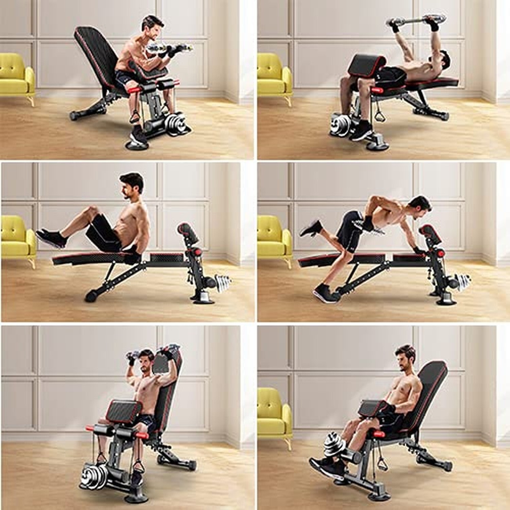 Adjustable Weight Bench,Utility Workout Bench Foldable Incline Decline Benche...