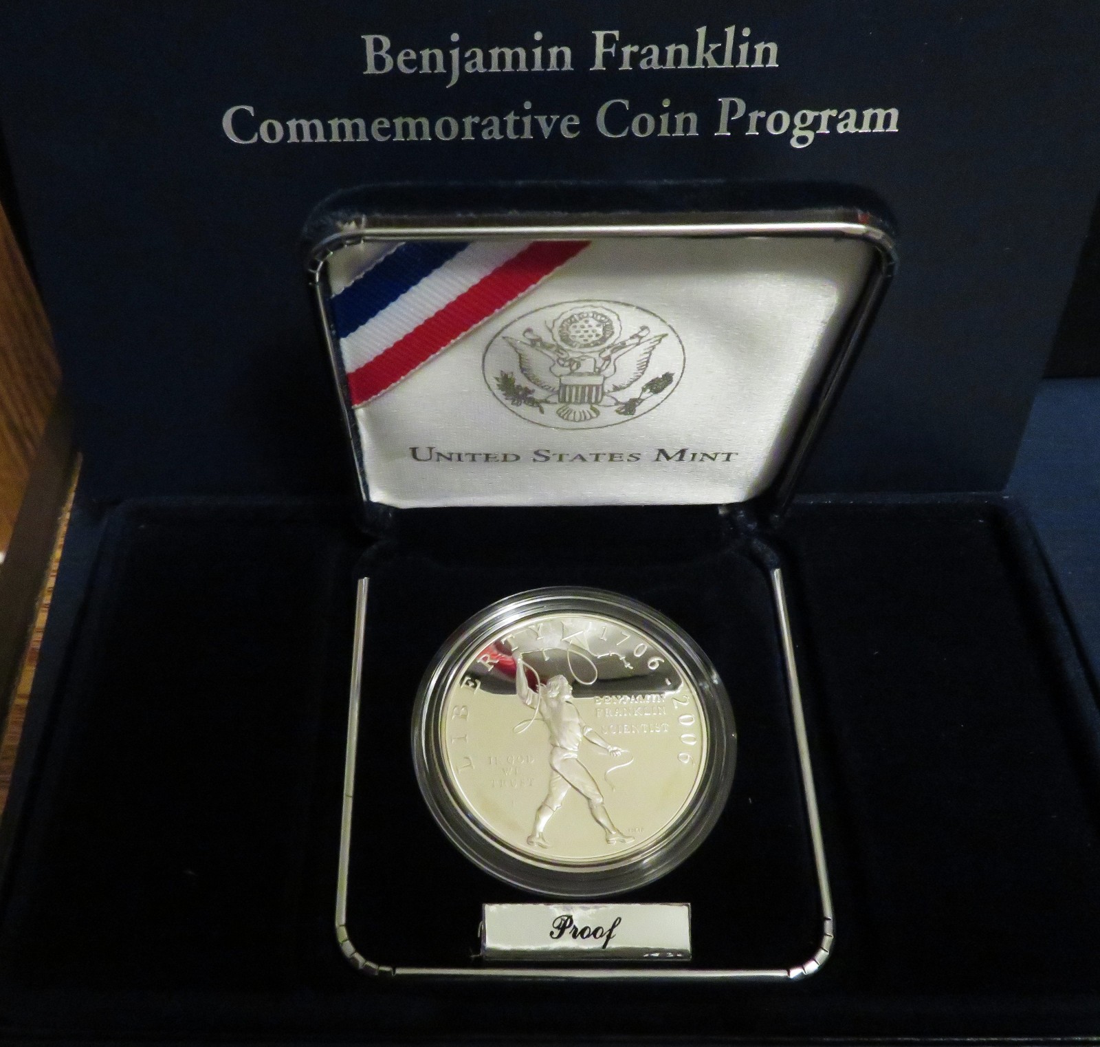 2006 Franklin Scientist Proof Silver Dollar * As Issued w/OGP *
