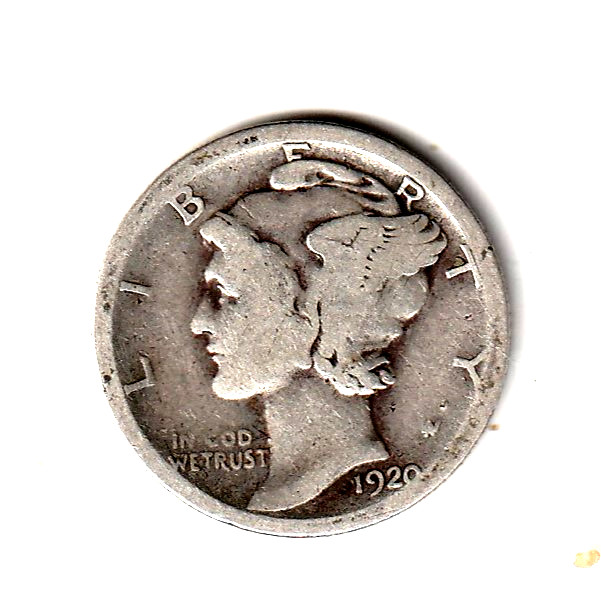 1920 S  Mercury Dime