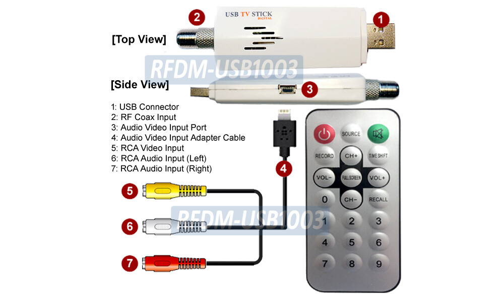 PC-Based RF To PC USB Video Demodulator Recorder For NTSC PAL System