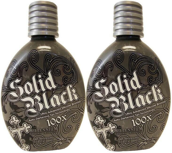 2 Millennium SOLID BLACK 100X Bronzer Dark Tanning Bed Lotion