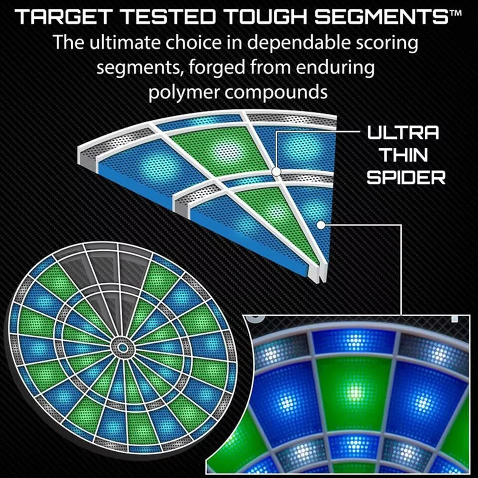 Viper Ion Electronic Dartboard, Illuminated Segments, Light Based Games