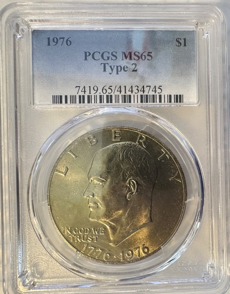 1976 Clad Eisenhower Dollar $1 Type 2 PCGS MS65 4745