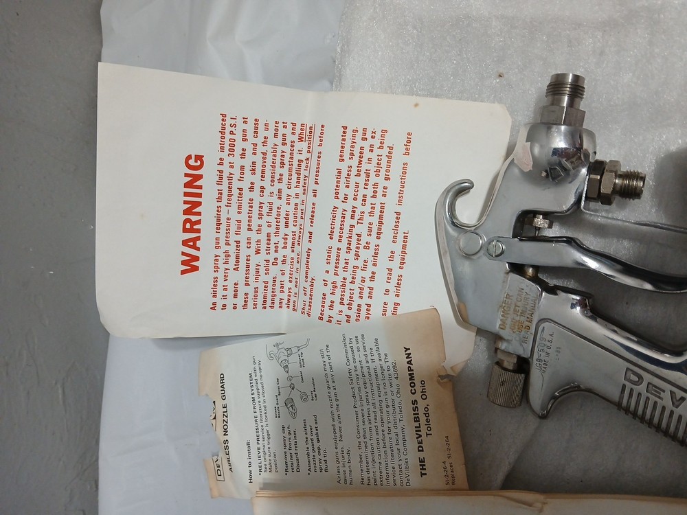 DeVILBISS SPRAY GUN JGB-509 MADE IN U.S.A.