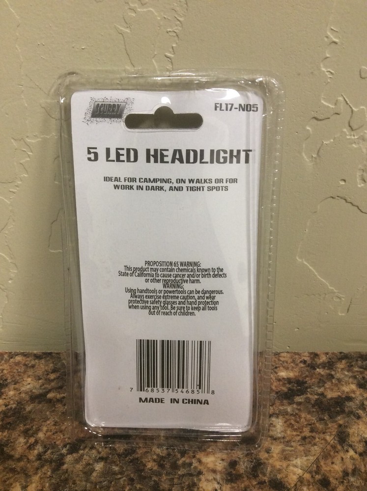 Headlight/Headlamp with Strap Dual Function 5 Led