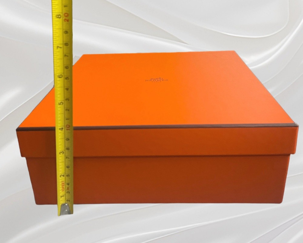 Authentic HERMÈS Square Box, Size 10”x 10”X 4”