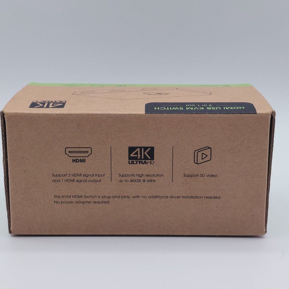 HDMI USB KVM Switch 2 Computers Share USB Device 2 In 1 Out