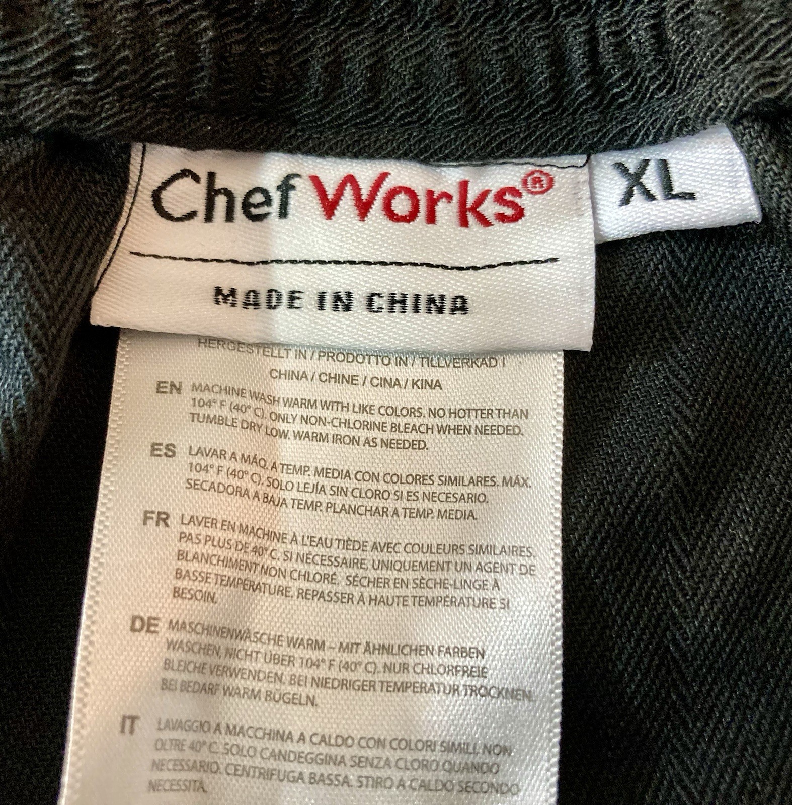 Chef Works Pants Mens Size XL Black Trousers Elastic Waist Loose 32” Inseam NEW