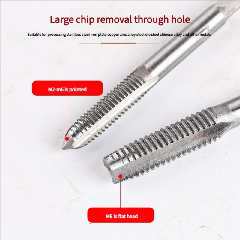 MultiSize Hand Tap Kit 5pcs Highly speed Steel Thread Taps Precise Cut Thread
