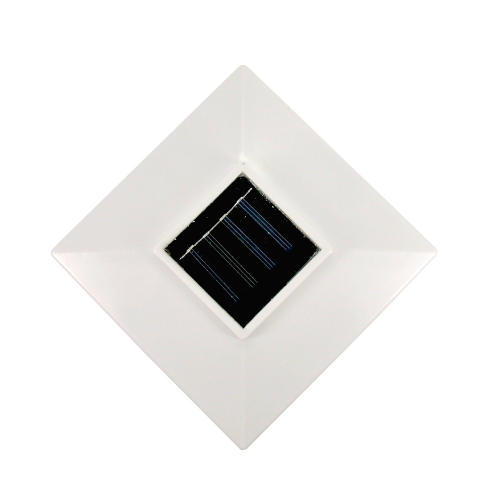 Relightable Solar Post Cap Deck Light 4x4 White Low Profile 4LED (6 Pack) PL251