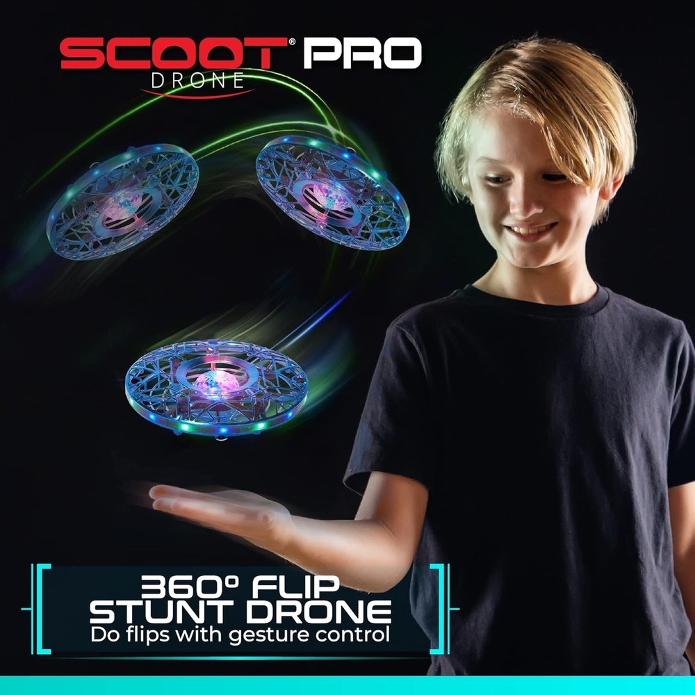 Rechargeable Mini Drone with Bright LED Lights & Obstacle Avoidance for All Ages