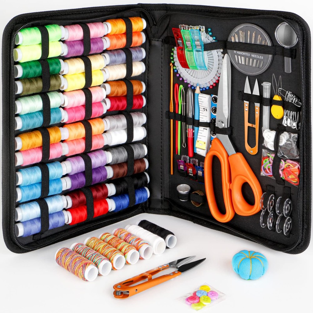 Sewing Kit for Adults,Maxfanay Needle and Thread Black