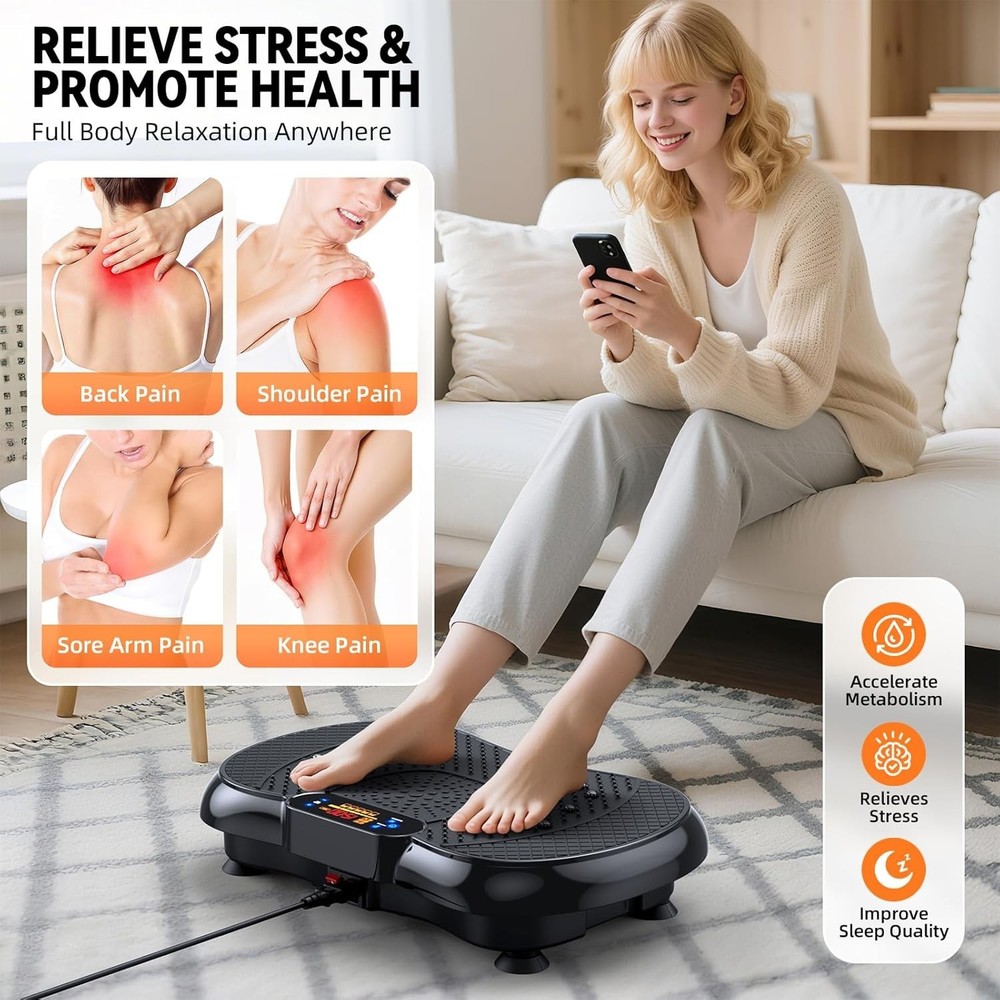 Vibration Plate Exercise Machine 2025 Upgraded Vibrating Plate for Lymphatic ...