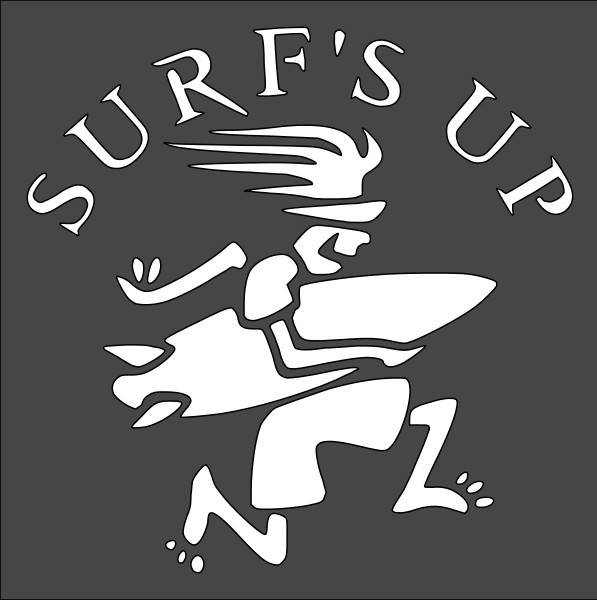 8"x8" Clear Plastic Stencil - Surf's Up (RE141)*****
