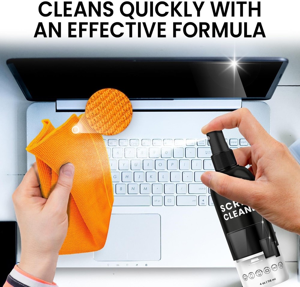 Screen Cleaner Spray - TV and Microfiber Cloth kit,...