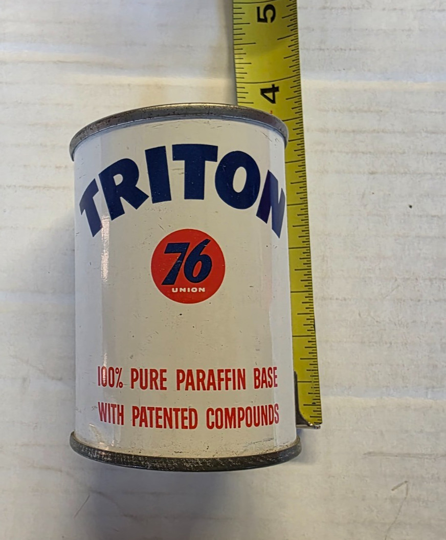 Vintage Union 76 Triton Paraffin Base Motor Oil Mini Can Coin Bank RARE Find