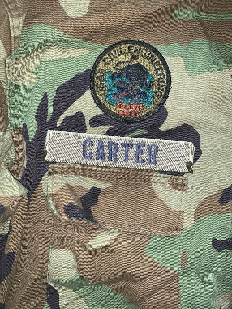 US Air Force Prime BEEF Civil Engineering BDU Jacket Staff Sergeant Medium Camo