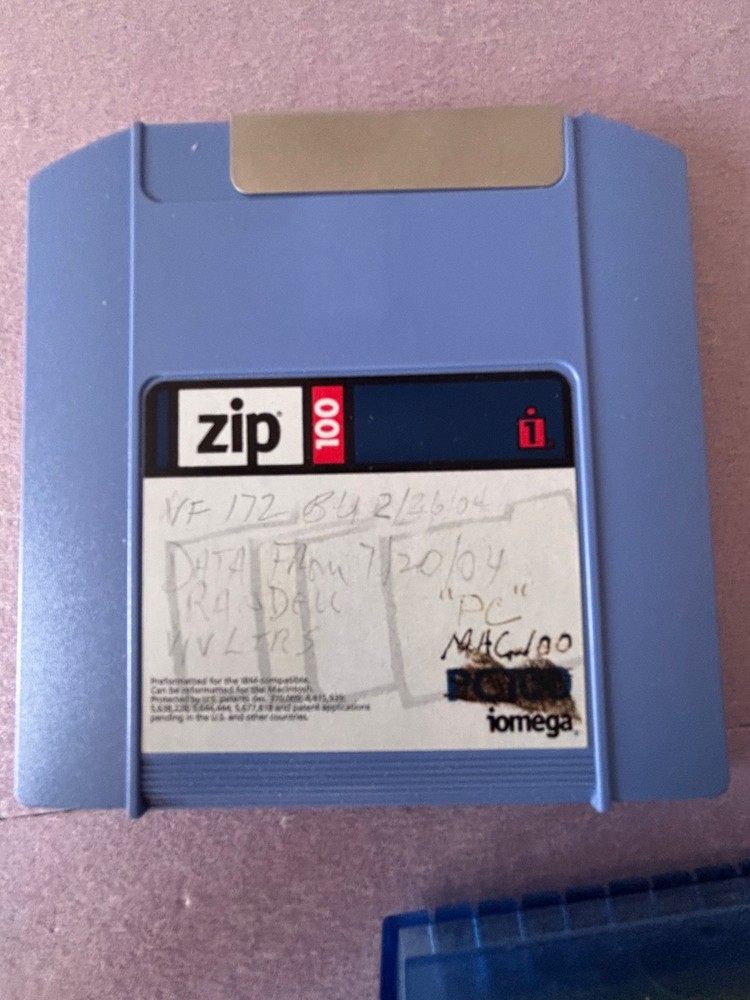 Iomega Zip 100 Drive With USB & Power Cable (Blue Z100USB) 1 Disk Tested