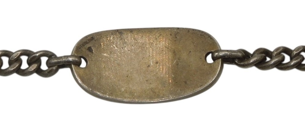 Original WWII Named US ID Bracelet Bender 26.1 grams Sterling Silver CA1