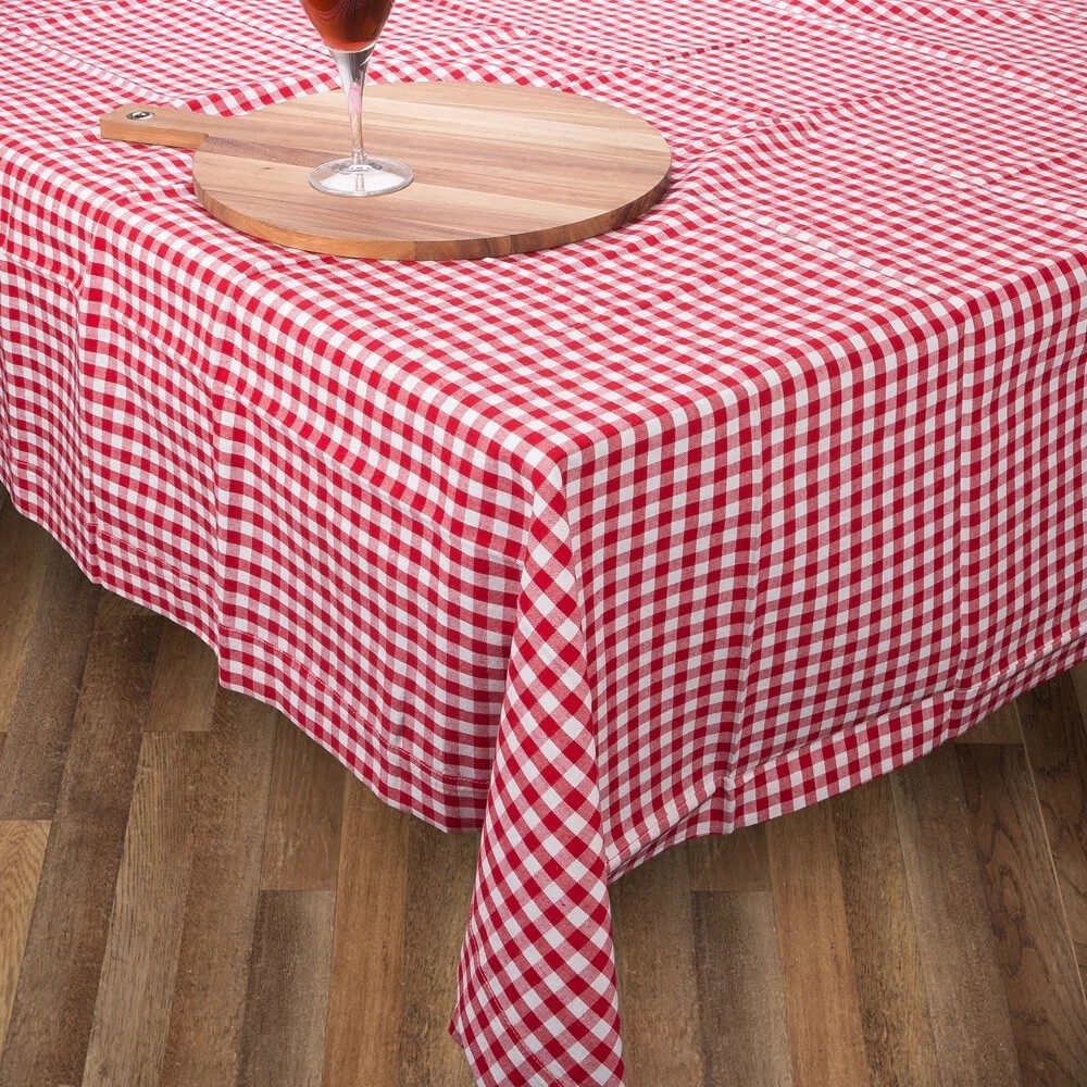 Rans Gingham Tablecloth Large Red 150x360cm
