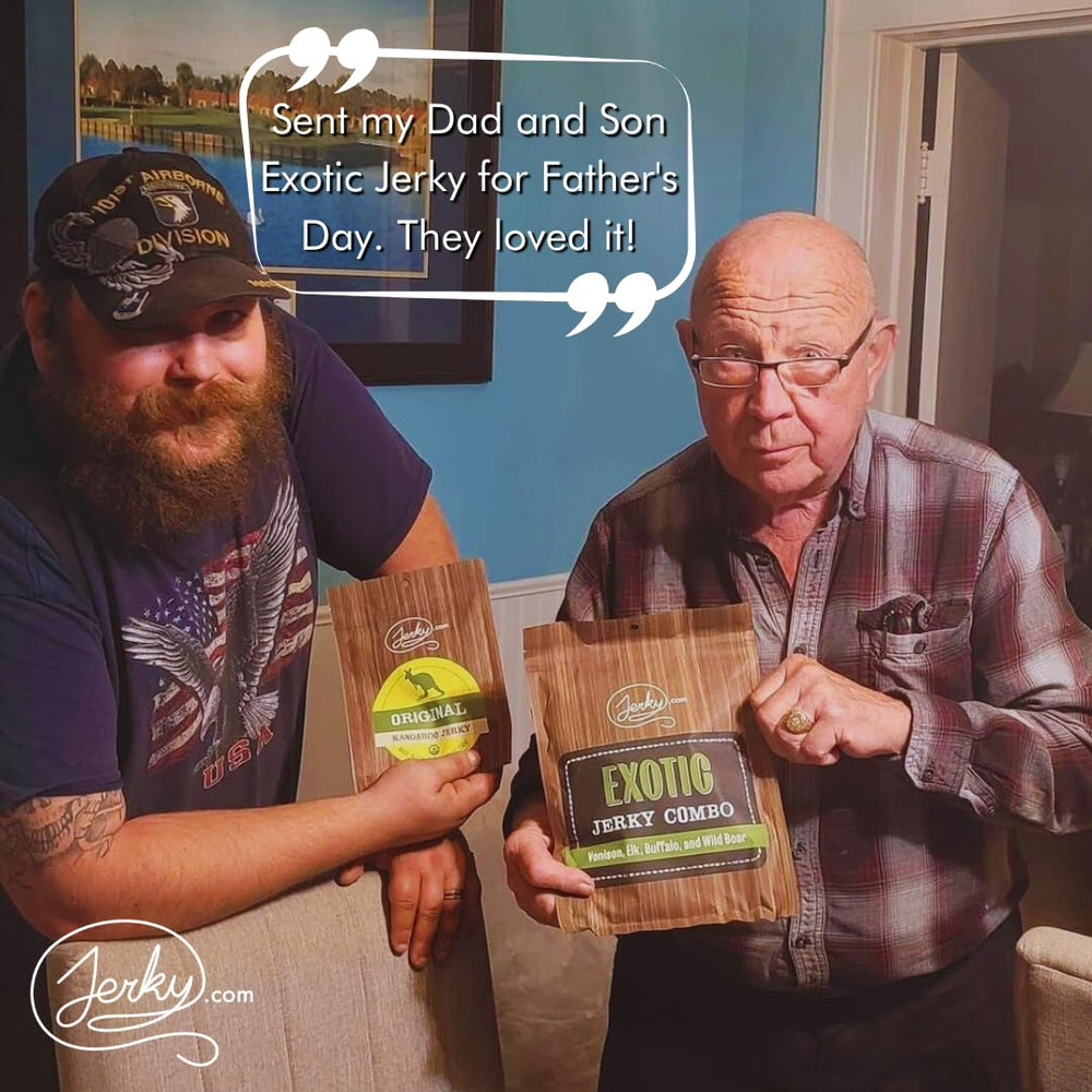 Exotic Jerky Variety Pack | 4pc Wild Game Snacks Sampler with Venison, Elk, Buff